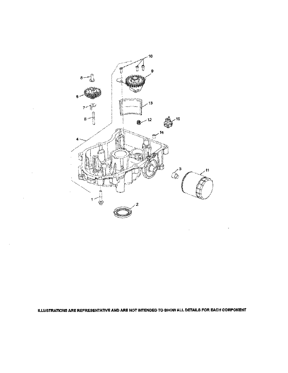 Lubrication Diagram and Parts List for PS-KT735-3013  Kohler Engine