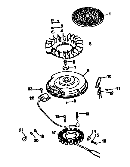 Ignition/electrical Diagram and Parts List for CV18S-61544  Kohler Engine