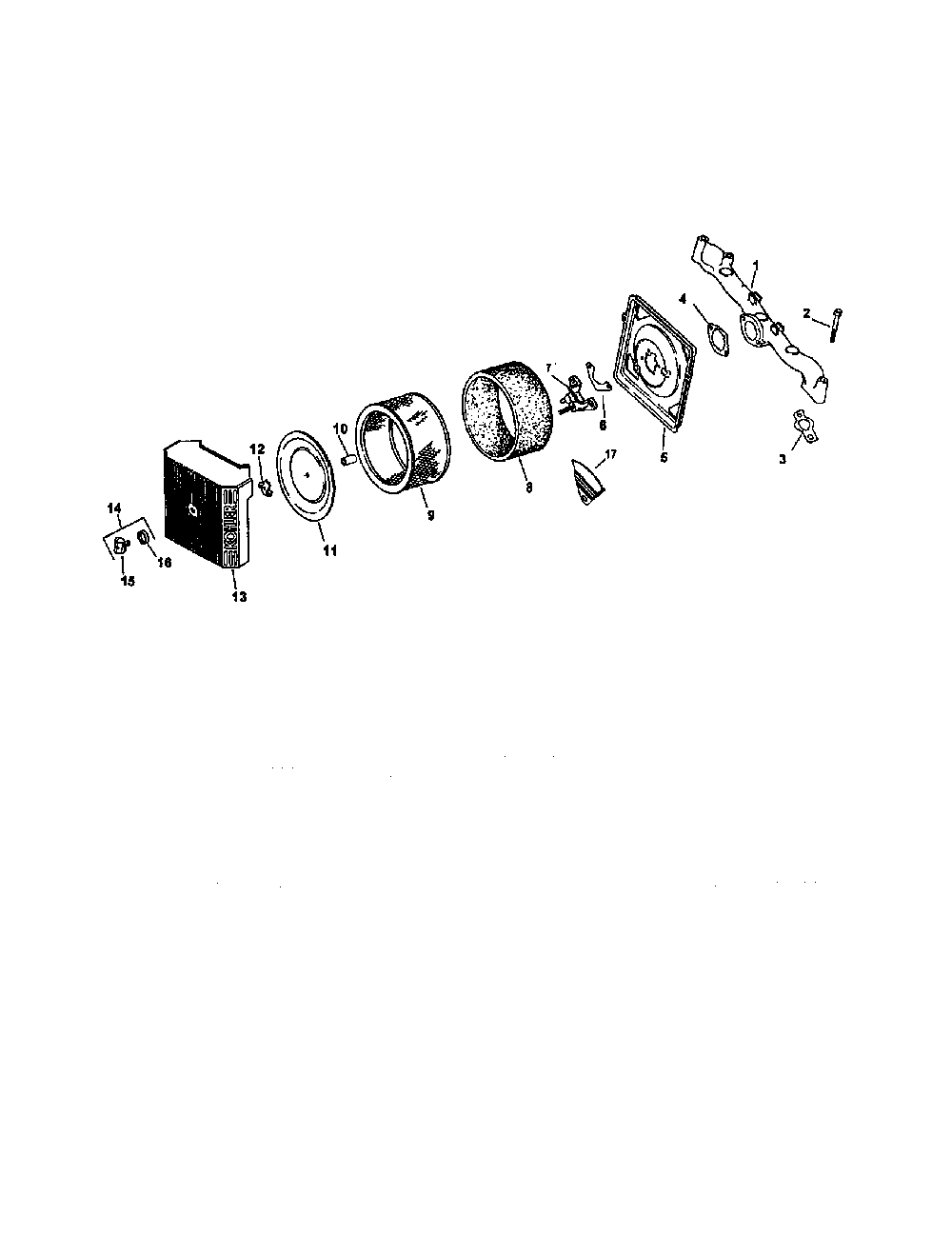 Air intake Diagram and Parts List for CV20S-65563  Kohler Engine