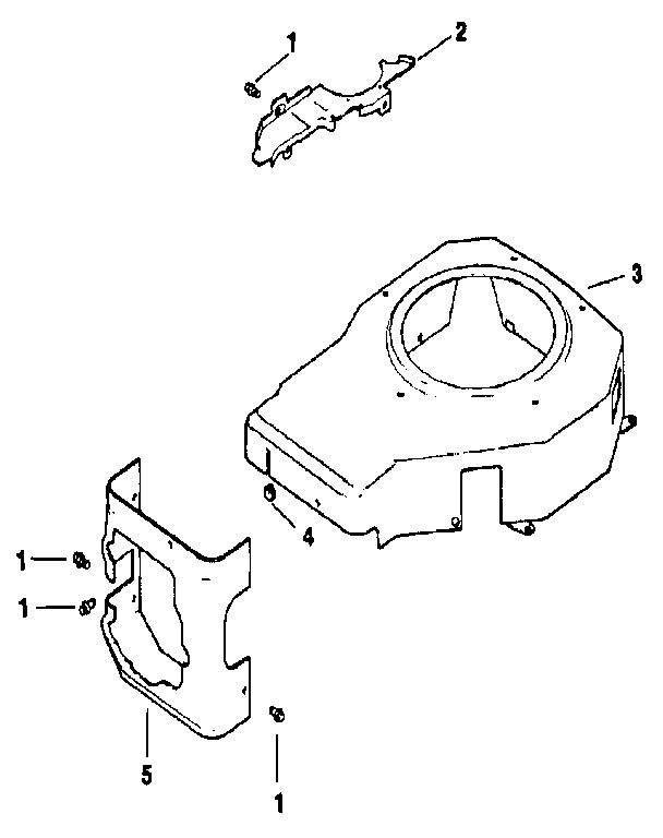 Blower Housing And Baffles Diagram and Parts List for CV14S-1451  Kohler Engine