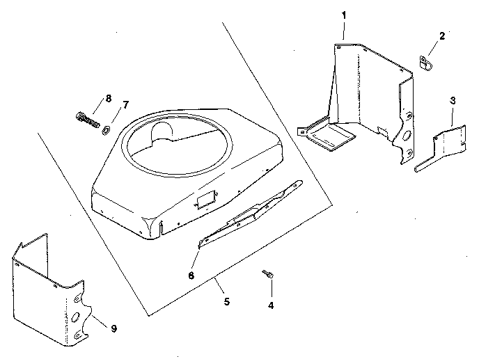 Baffles & shroud - group 2 Diagram and Parts List for MV20S-57514  Kohler Engine