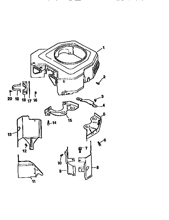 Blower Housing And Baffles Diagram and Parts List for CV22S-67527  Kohler Engine