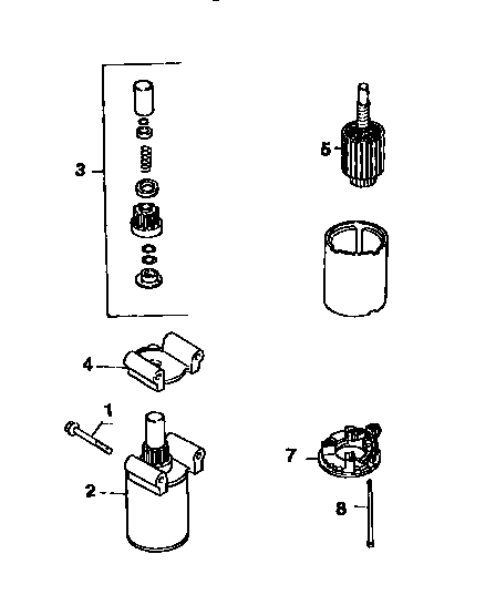 Starting system Diagram and Parts List for CV15S-41565  Kohler Engine