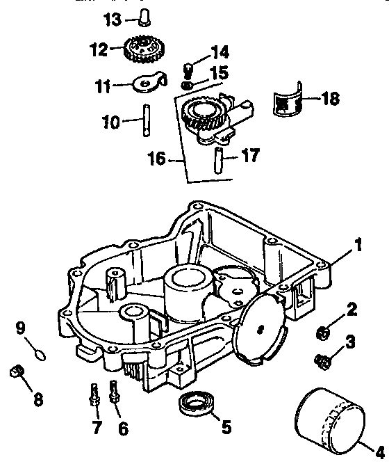 Oil Pan / Lubrication Diagram and Parts List for CV22S-PS67515  Kohler Engine