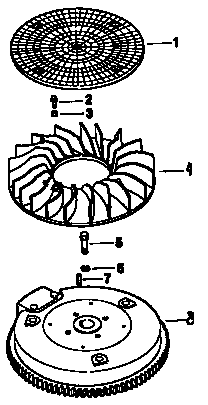 Flywheel Diagram and Parts List for MV205-57527  Kohler Engine