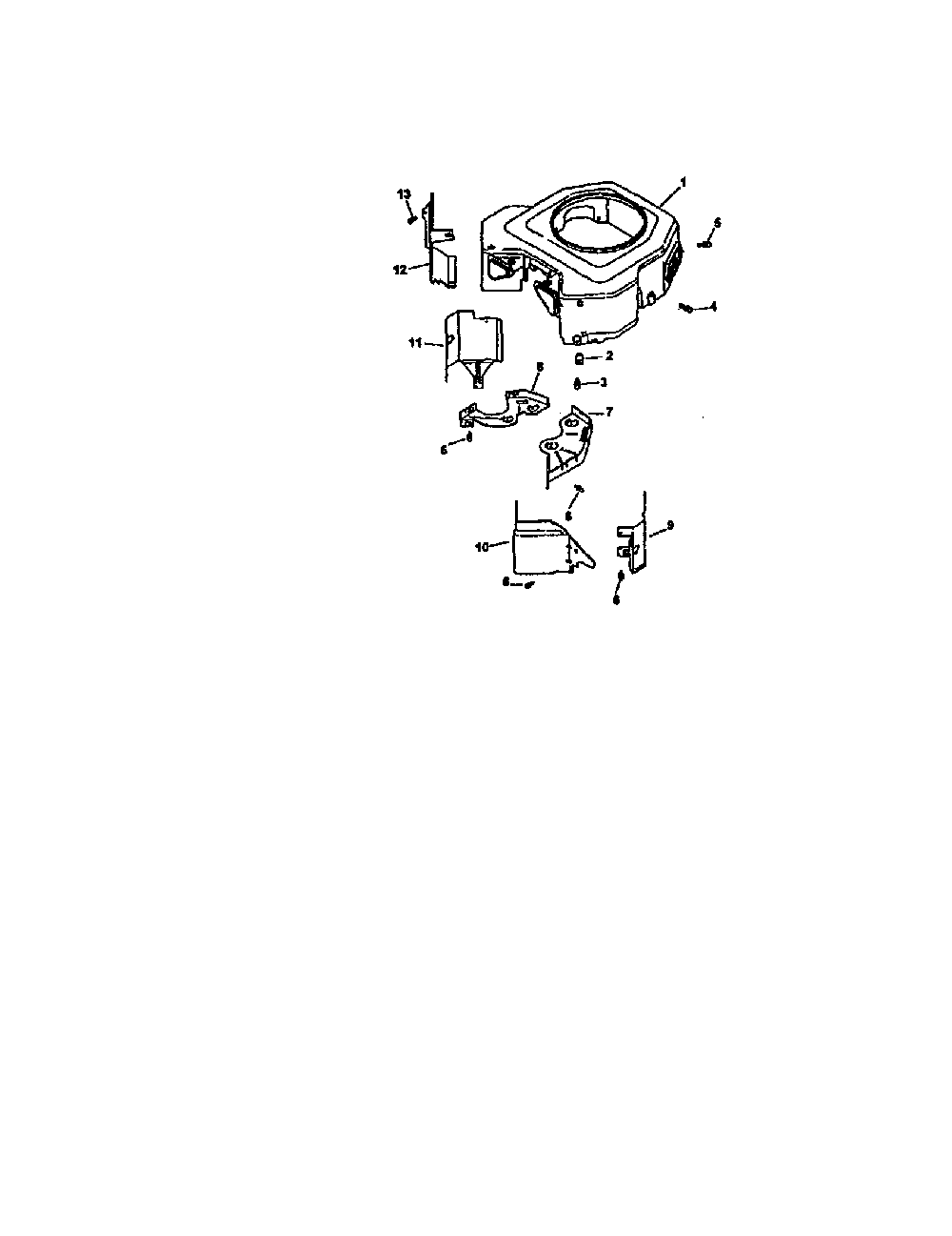 Blower housing and baffels Diagram and Parts List for CV26S-69526  Kohler Engine