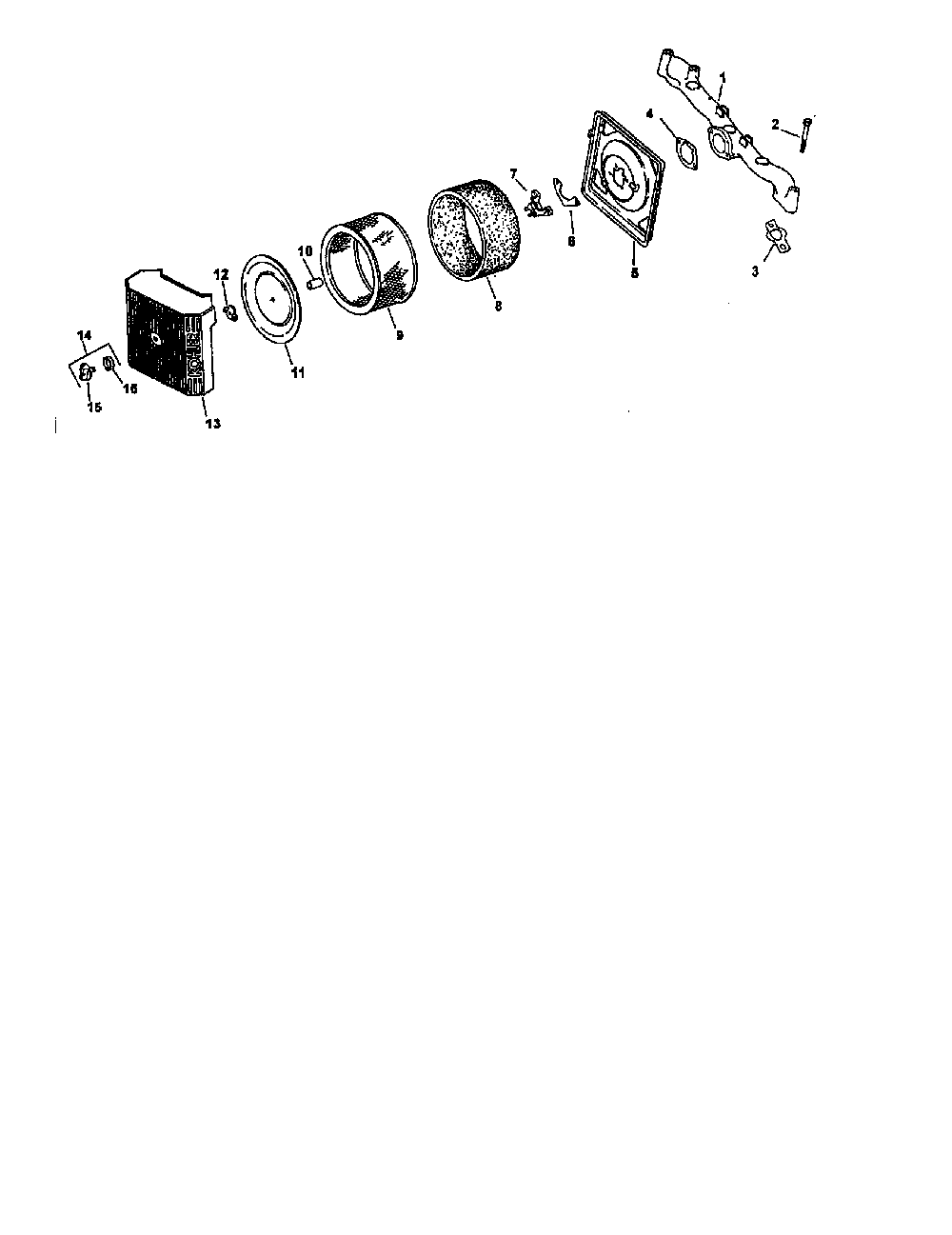 Air intake Diagram and Parts List for CV25S-69526  Kohler Engine