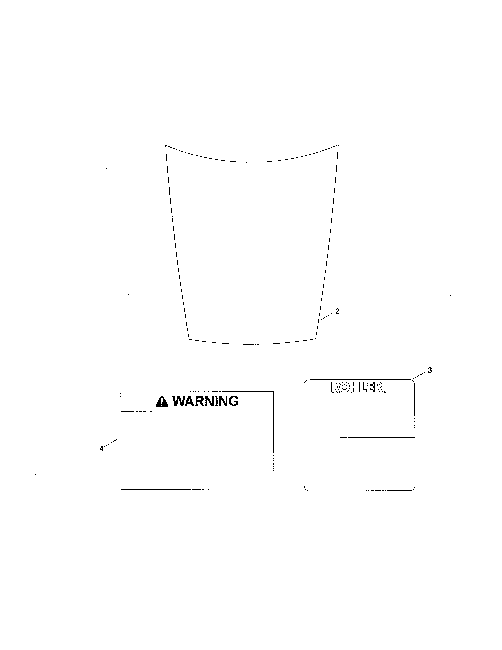 Identification Diagram and Parts List for PH-XT675-3043  Kohler Engine
