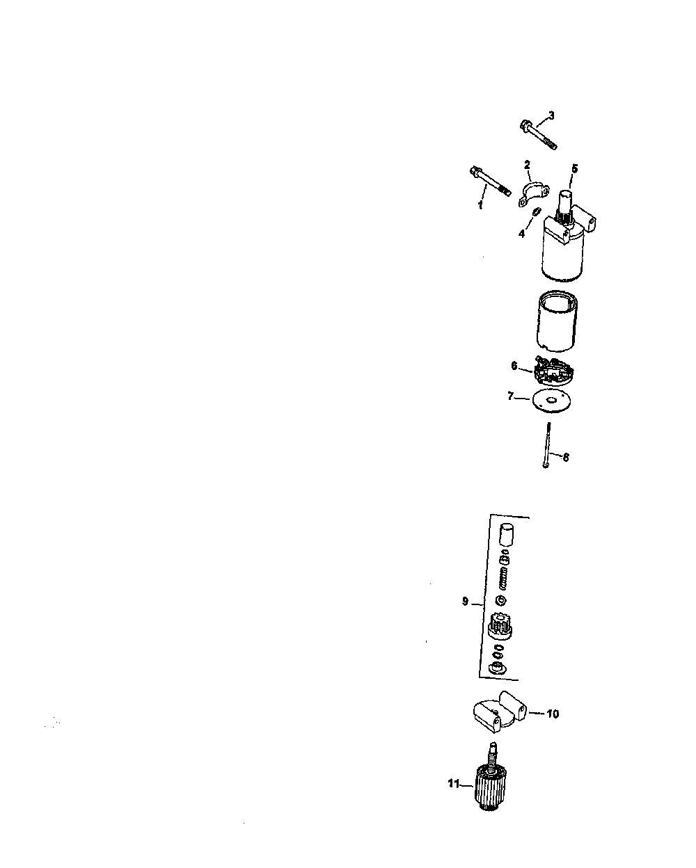 Starting system Diagram and Parts List for CV20S-65561  Kohler Engine