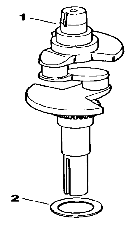 Crankshaft Diagram and Parts List for MV18S-58556  Kohler Engine