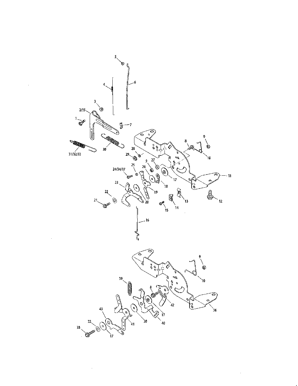 Controls Diagram and Parts List for 752KSV7353024  Kohler Engine