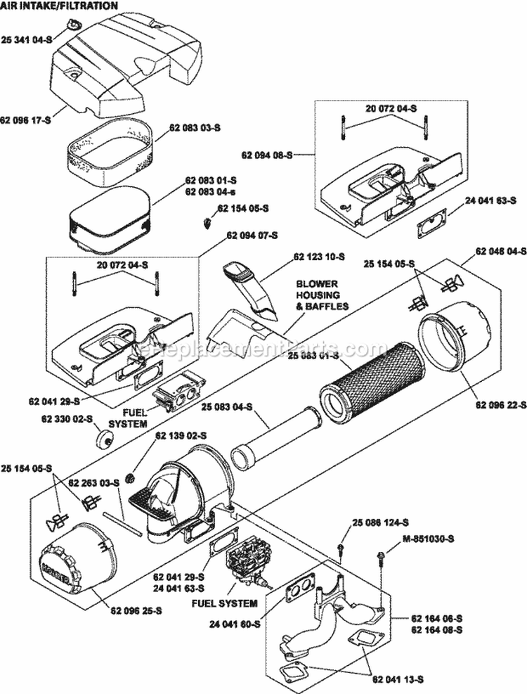 Page A Diagram and Parts List for CH1000-0002  Kohler Engine