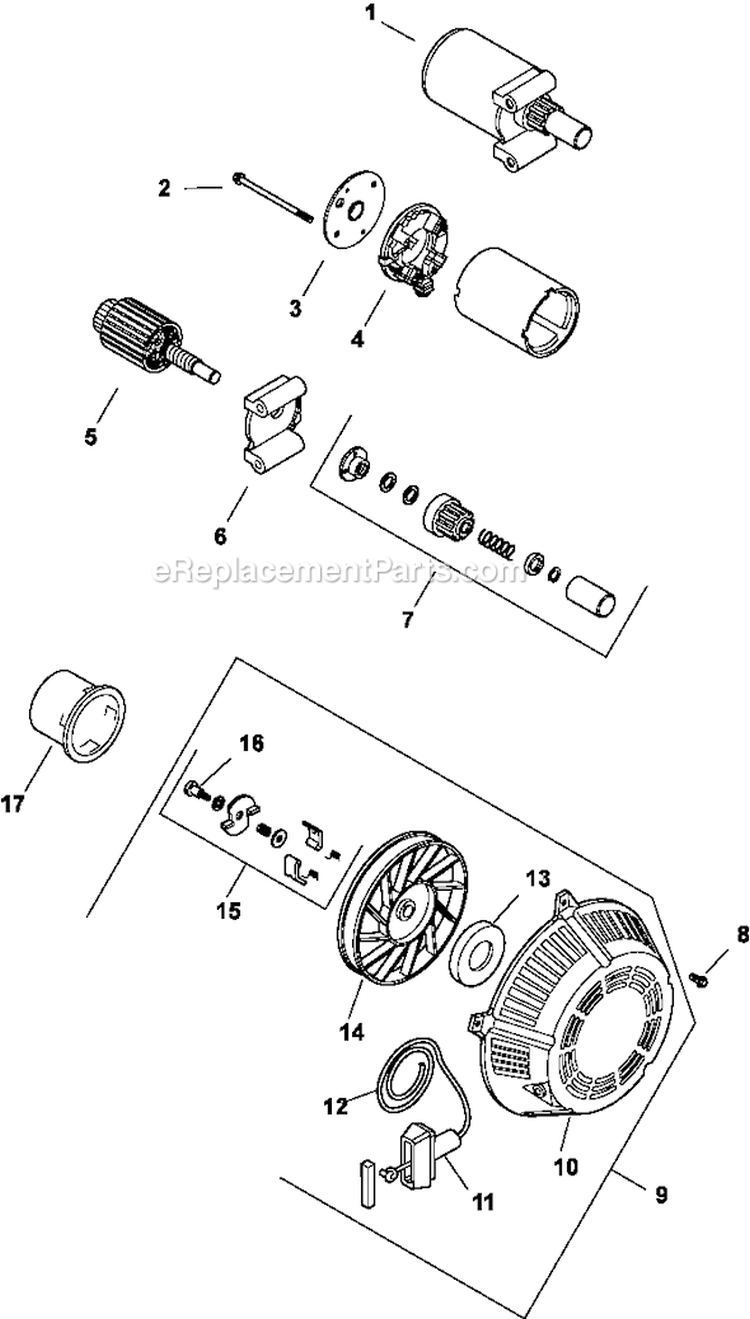 Page M Diagram and Parts List for CH11-16103  Kohler Engine