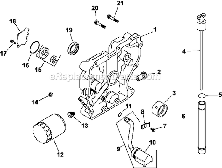 Page K Diagram and Parts List for CH11-16104  Kohler Engine