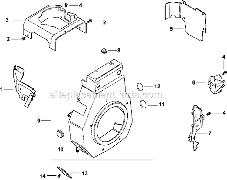 Page B Diagram and Parts List for CH11-16107  Kohler Engine