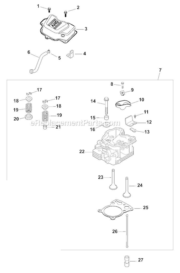 Page H Diagram and Parts List for CH11-16119  Kohler Engine