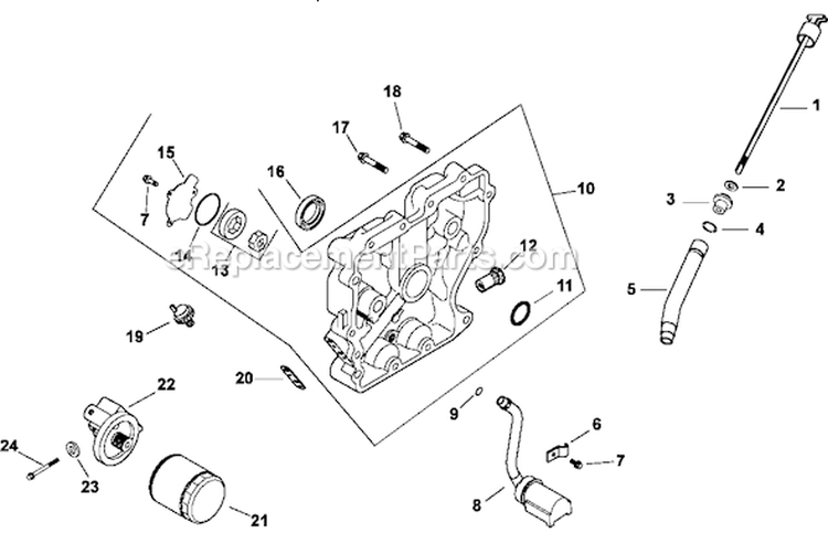 Page K Diagram and Parts List for CH11-16122  Kohler Engine