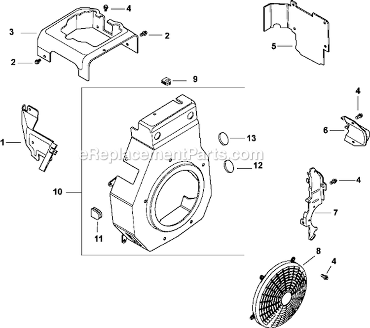 Page B Diagram and Parts List for CH11-16122  Kohler Engine