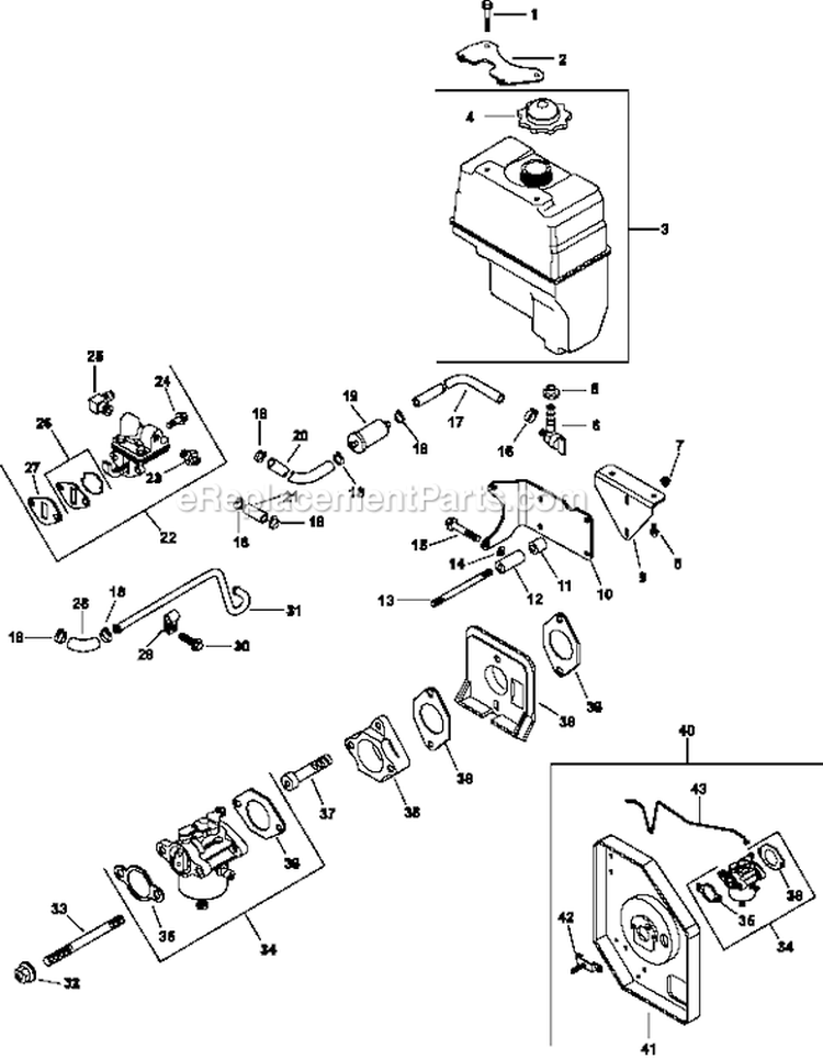 Page G Diagram and Parts List for CH11-16126  Kohler Engine