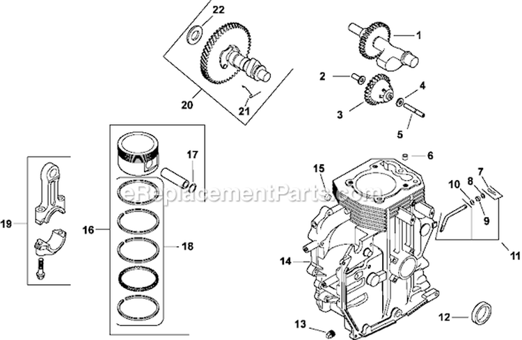 Page C Diagram and Parts List for CH11-16127  Kohler Engine