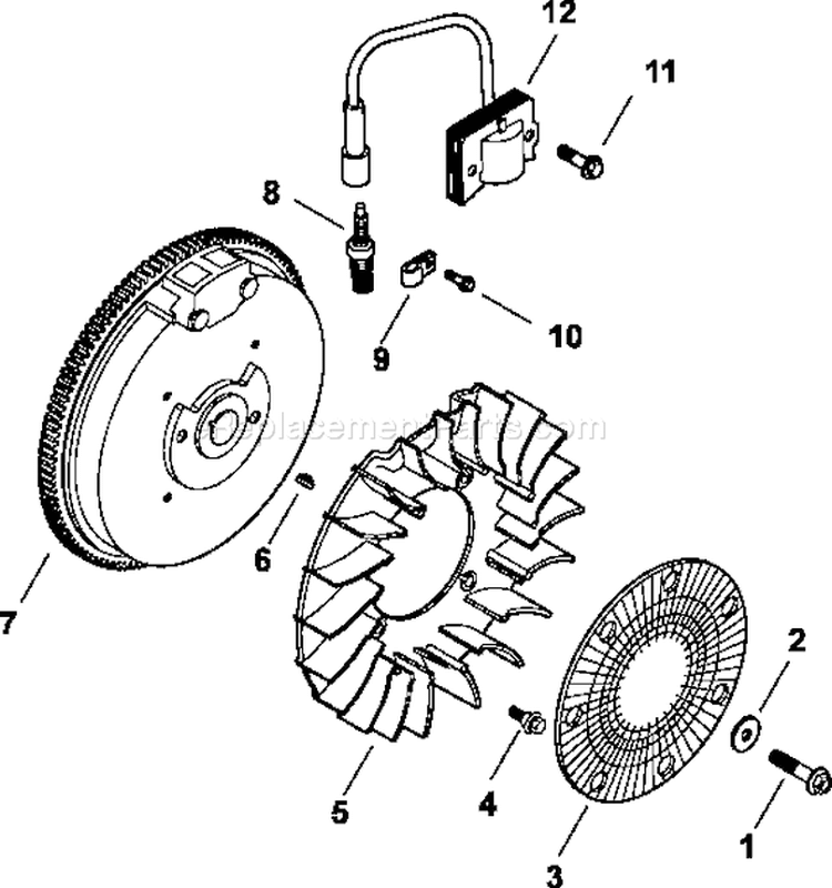Page J Diagram and Parts List for CH11-16129  Kohler Engine