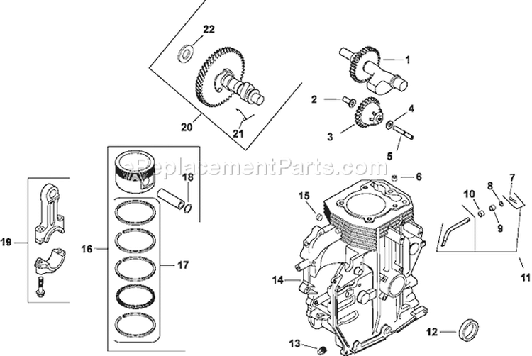 Page C Diagram and Parts List for CH11-16132  Kohler Engine