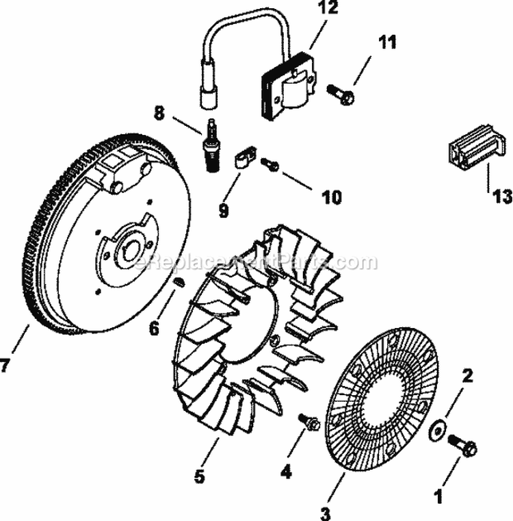Page K Diagram and Parts List for CH11-16138  Kohler Engine