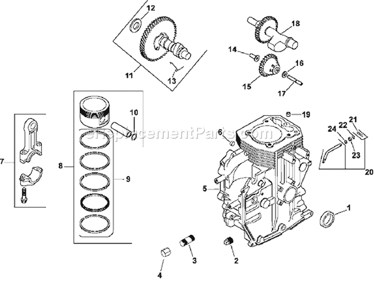 Page C Diagram and Parts List for CH11-1626  Kohler Engine