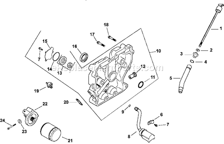Page K Diagram and Parts List for CH11-1629  Kohler Engine
