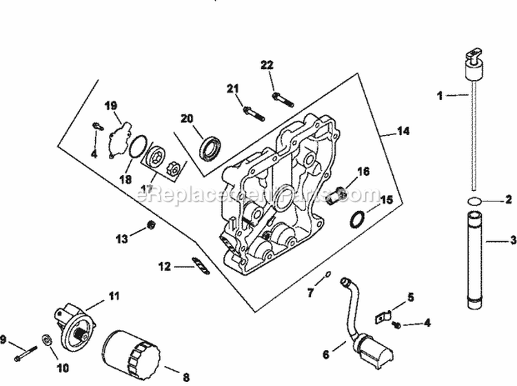 Page M Diagram and Parts List for CH11-1630  Kohler Engine