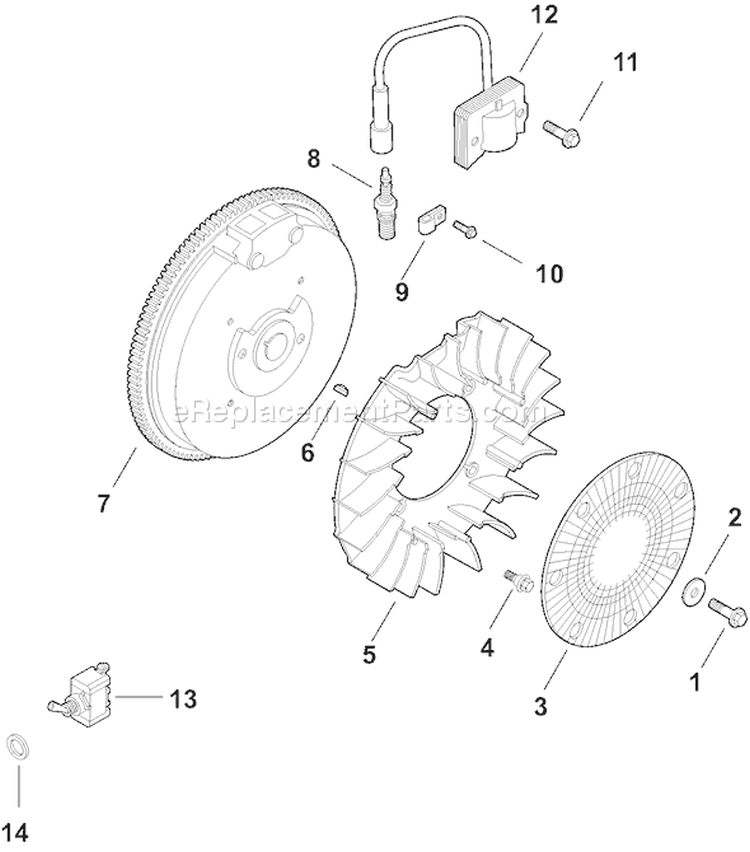 Page J Diagram and Parts List for CH11GT-16118  Kohler Engine
