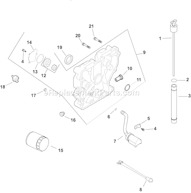Page K Diagram and Parts List for CH11GT-16118  Kohler Engine