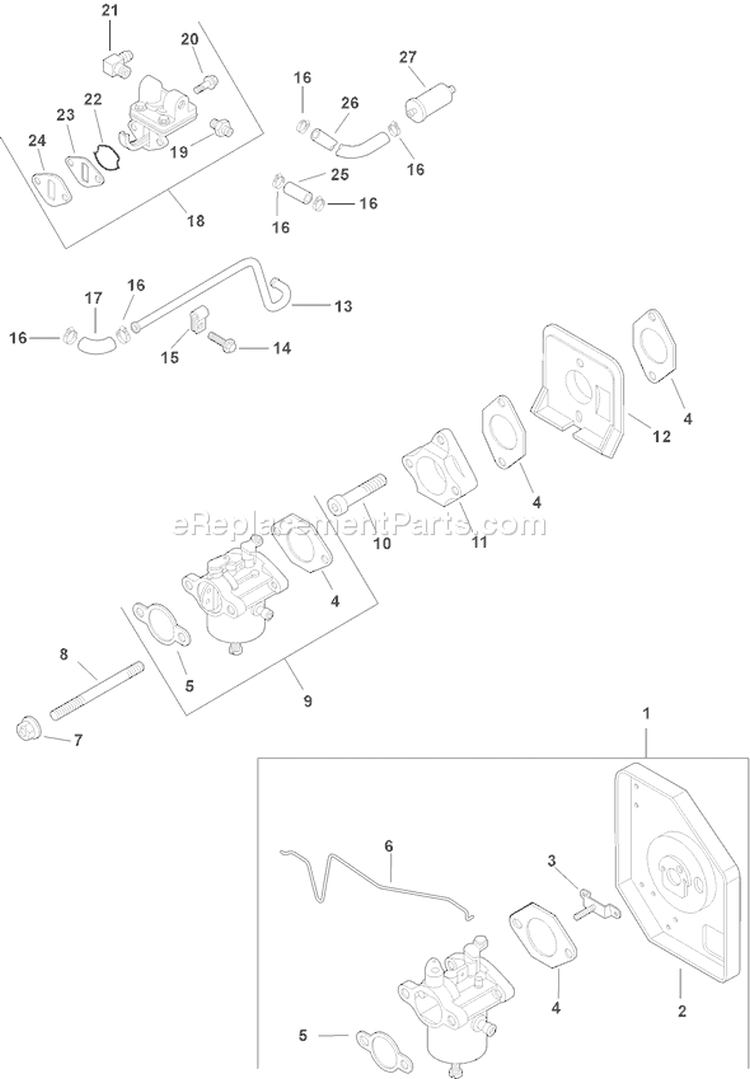 Page H Diagram and Parts List for CH11S-16128  Kohler Engine