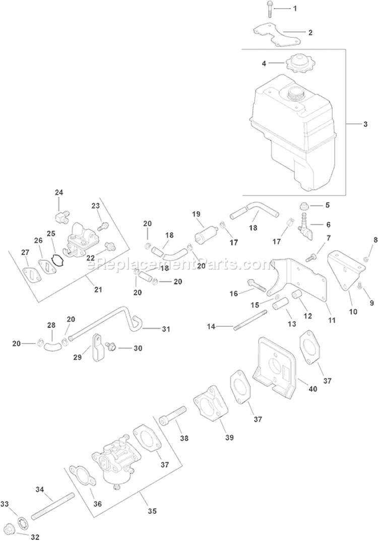 Page H Diagram and Parts List for CH11S-16134  Kohler Engine