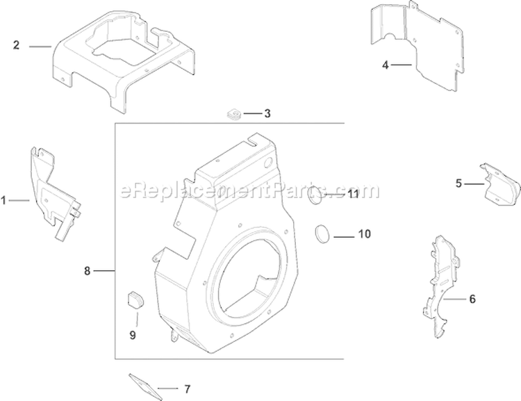 Page B Diagram and Parts List for CH11S-16142  Kohler Engine