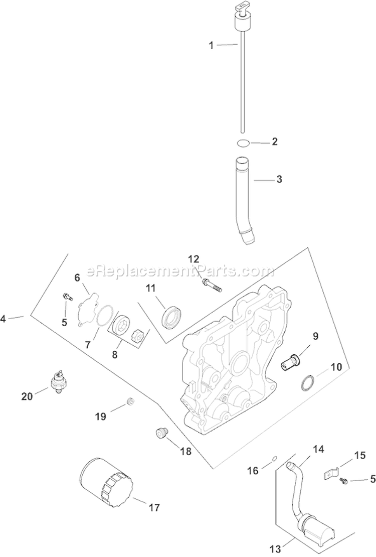 Page K Diagram and Parts List for CH11S-16147  Kohler Engine