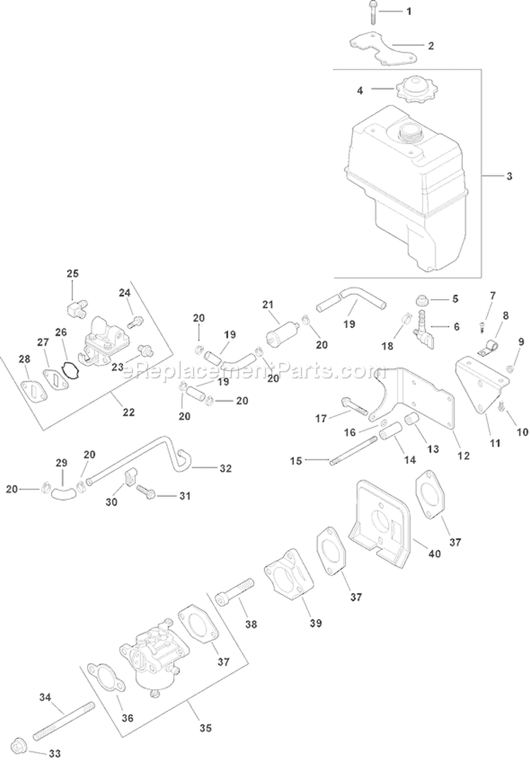 Page H Diagram and Parts List for CH11GT-16118  Kohler Engine
