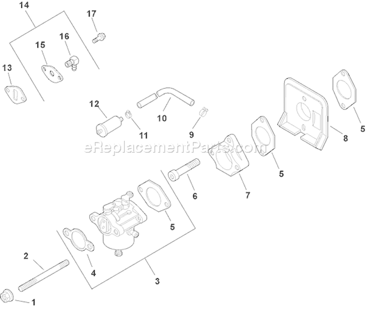 Page H Diagram and Parts List for CH11T-16138  Kohler Engine