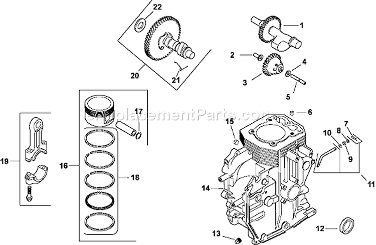 Page C Diagram and Parts List for CH11-16133  Kohler Engine