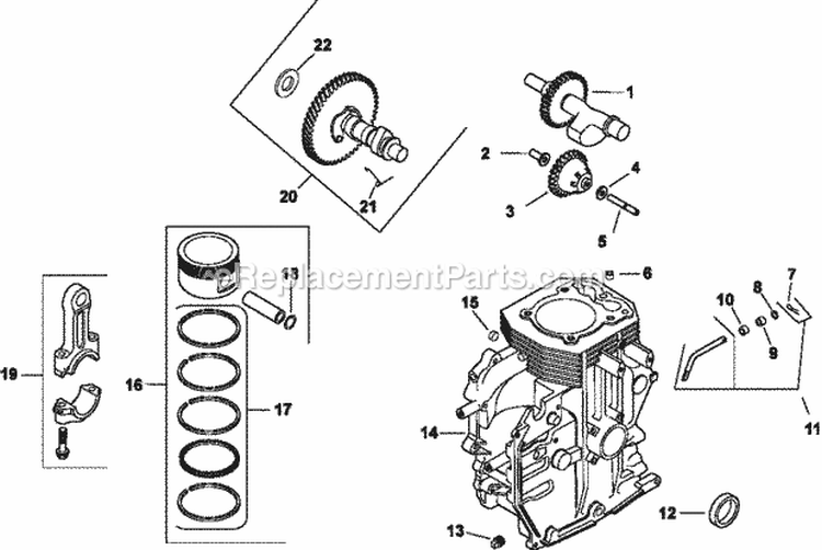 Page C Diagram and Parts List for CH125-1923  Kohler Engine