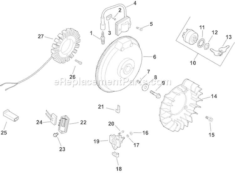 Page J Diagram and Parts List for CH125S-1928  Kohler Engine