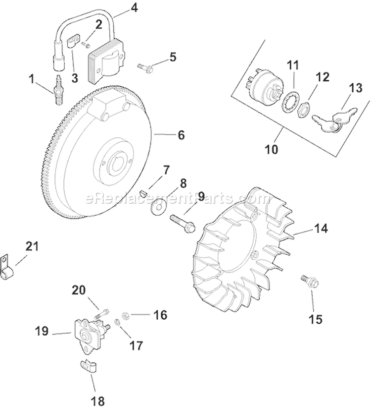 Page J Diagram and Parts List for CH125S-1932  Kohler Engine