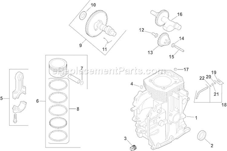 Page C Diagram and Parts List for CH11S-16122  Kohler Engine