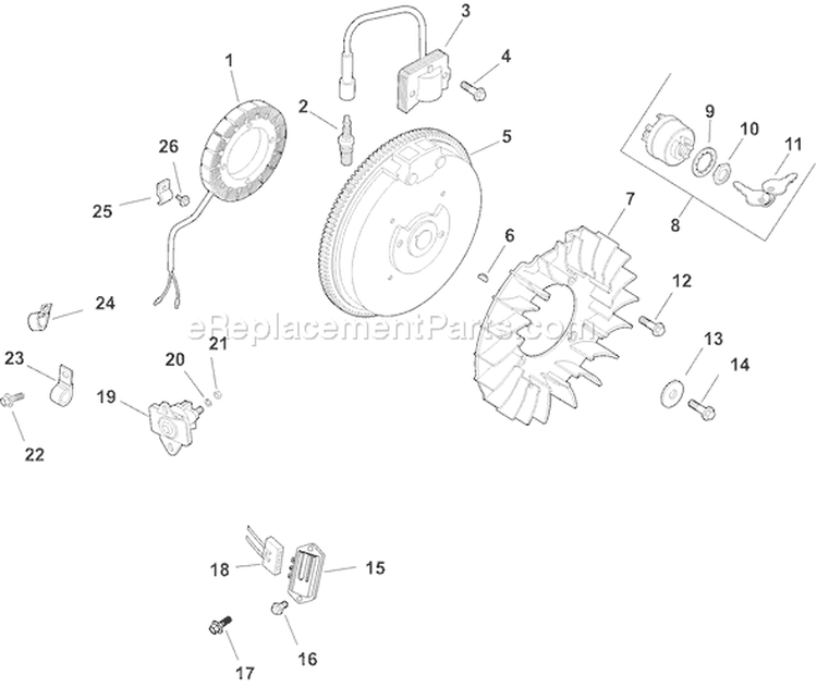 Page J Diagram and Parts List for CH125S-1939  Kohler Engine