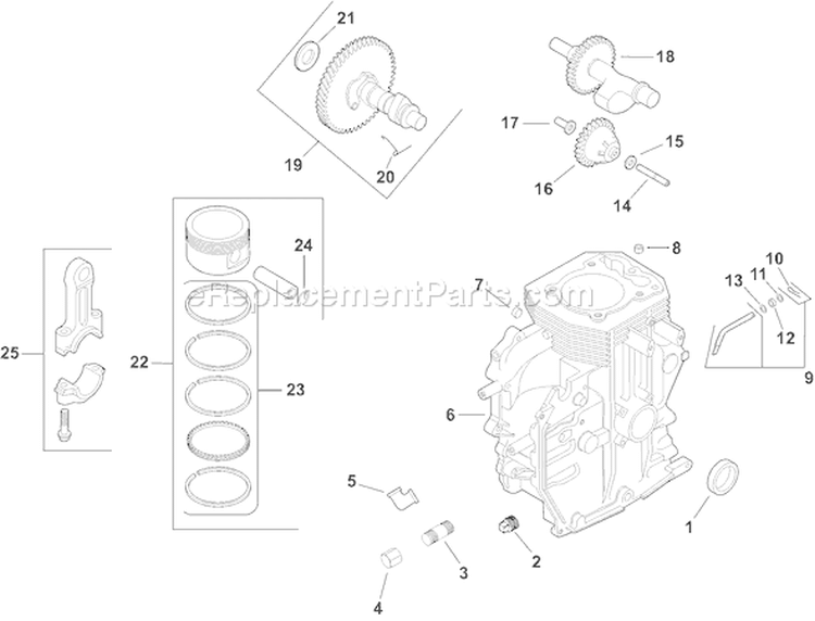 Page C Diagram and Parts List for CH125S-1939  Kohler Engine