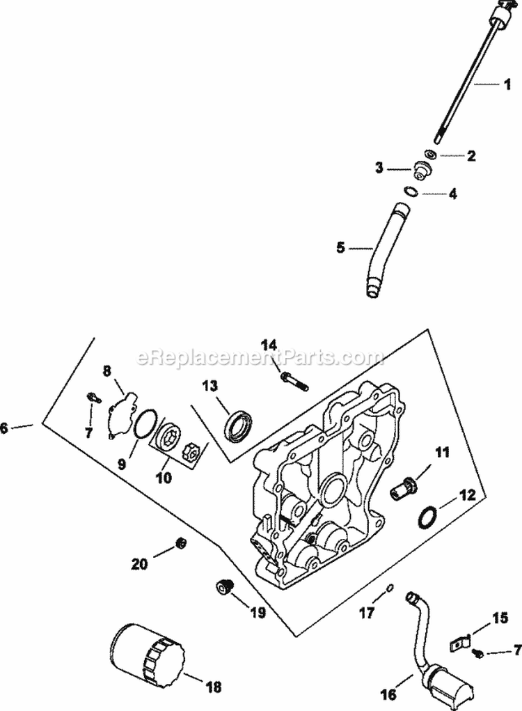 Page L Diagram and Parts List for CH13-22519  Kohler Engine