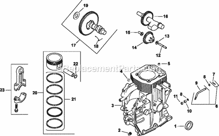 Page C Diagram and Parts List for CH13-22504  Kohler Engine