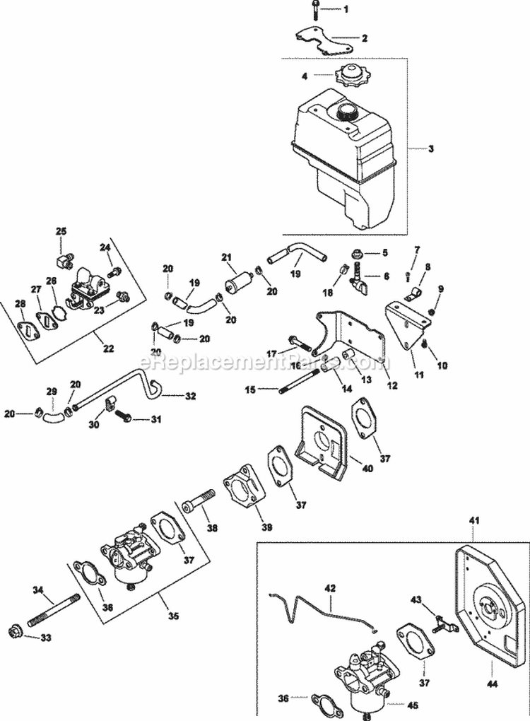 Page G Diagram and Parts List for CH13-22504  Kohler Engine