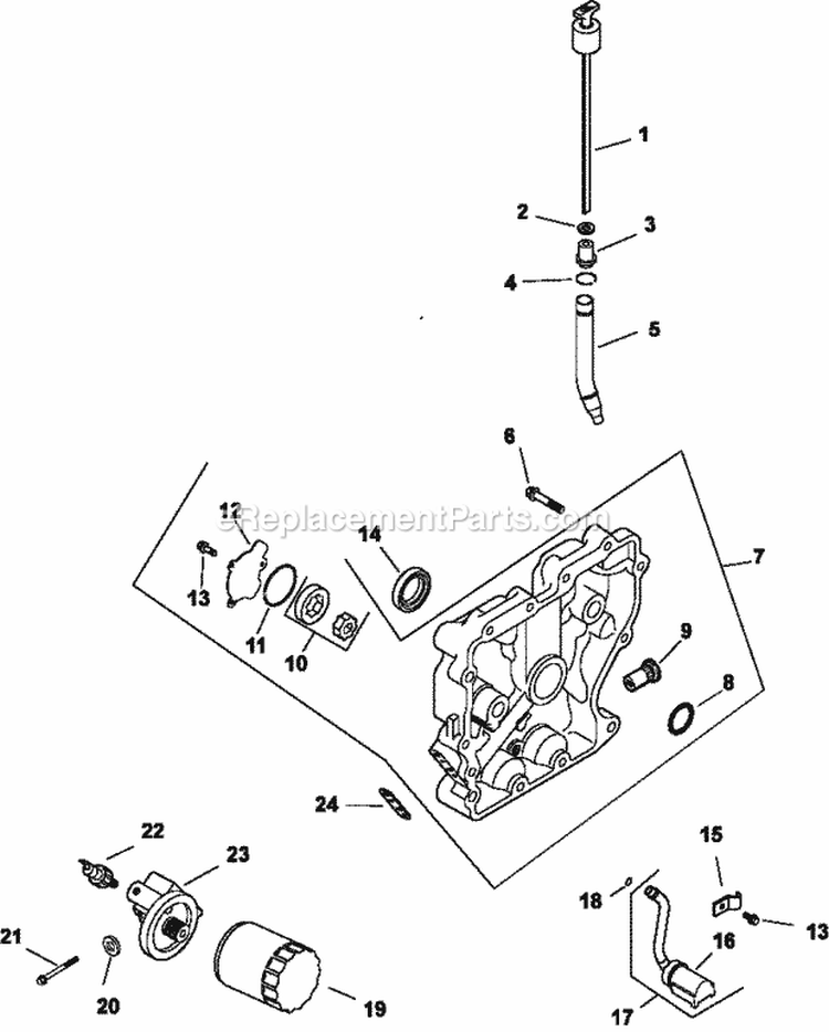 Page K Diagram and Parts List for CH13-22534  Kohler Engine