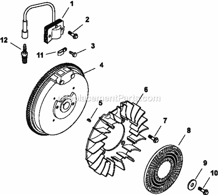 Page J Diagram and Parts List for CH11-16131  Kohler Engine